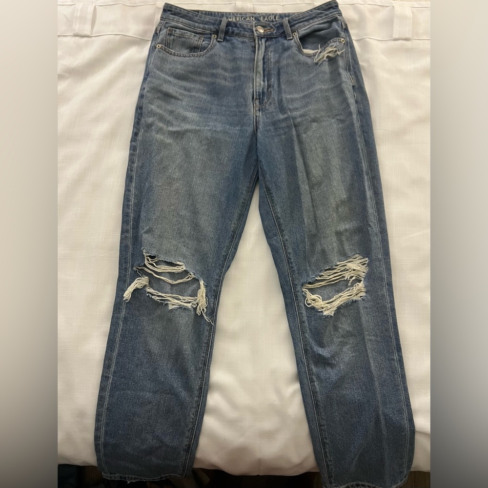 American Eagle Outfitters Blue Distressed Jeans
